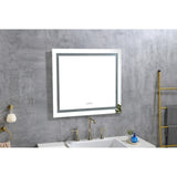 ZNTS 36x36 Inch LED Bathroom Mirror with Frontlit and Backlit, Wall Mounted Vanity Mirror with Smart 70066575