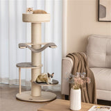 Beige Cat Tree Cat Climbing Frame with Anti slip Pads 07404078