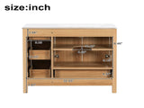 36" Wood Bathroom Vanity with Solid Wood Frame, 2 Soft Close Doors, 4Soft Close Drawers, Adjustable N729P321351N