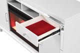 TV Stand With Electric Fireplace in White B00969706