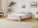 Twin Basic Bed Frame Pine Wood Painted Surface Bed Single Bed 74.41*37.99*12in Wood 87319993