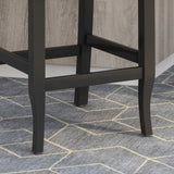 Vienna Contemporary Fabric Tufted Wingback 27 Inch Counter Stools, Set of 2, Charcoal and Dark Brown 64855.00CHAR
