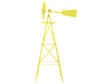 8FT Weather Resistant Yard Garden Windmill Yellow 53104540