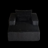 62.5-Inch Corduroy Sponge Sofa Lounge Chair,No Assembly Required,Fluffy Modern Sleeper Chair for W834P206042