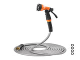 75 ft Metal Garden Hose, Durable Stainless Steel Water Hose with 10-Function Spray Nozzle, Flexible 93203159
