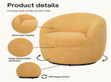 Galleria 360 Swivel Teddy Sherpa Barrel Chair, Yellow T2574P241775