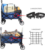 ZNTS Collapsible Heavy Duty Beach Wagon Cart Outdoor Folding Utility Camping Garden Beach Cart with 22504888