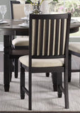 ZNTS Beautiful Black Finish Wooden Side 2pcs Set Beige Color Textured Fabric Upholstered Dining B01155795