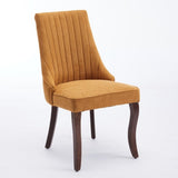 Rayon Cloth Flocking Linen Dining Chairs Channel Kitchen Dinner Chair Comfy Fabric Upholstered W1143P190236