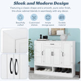 ON-TREND Sleek and Modern Shoe Cabinet Adjustable Shelves, Minimalist Shoe Storage Organizer WF304415AAK