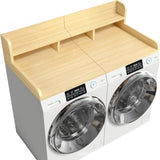 Washer Dryer Countertop, Laundry Wood Shelf Topper with Edge, 54" Width x 27.5" Depth Double Layer W2641P309102
