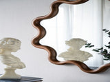 31" x 30" Wooden Accent Mirror with Unique Frame, Wall Mirror for Living Room Bedroom Entryway W2078135196
