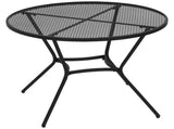 35" Round Patio Table Black Metal Mesh Bistro Style Dining Table 47173770