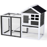 ZNTS Wooden Rabbit Hutch Outdoor Chicken Coop Indoor Bunny Cage with Run, Guinea Pig House Pet House with 92638093