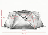 4 Person Insulated Pop-Up Ice Fishing Shelter 360-Degree View 69100558