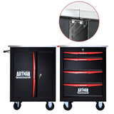 DOUBLE-DOOR CLAPBOARDl MULTI-FUNCTION TOOL CART--BLAK&RED W1102P245240