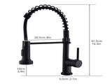 Commercial Black Kitchen with Pull Down Sprayer, Single Handle Single Lever Kitchen Sink W1932P172279