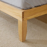 Basic bed frame solid wood color Queen 206*151*30.5cm wooden bed 34235750