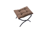 Living Room Chairs Modern Cotton Fabric Lazy Chair, Accent Contemporary Lounge Chair, Single Steel W1899121343