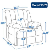 ZNTS Dual Motor Heat Massage Infinite Position Up to 350 LBS Electric Power Lift Recliners with W1803P206487