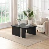 47.24*23.62 inch and 35.43*31.49 inch Rectangle Wood Detachable Coffee Table, Single L Shape W2317P233110