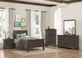 Classic Louis Philippe Style Stained Gray Finish 1pc Chest of 5x Drawers Traditional Design Bedroom B01153393