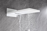 Wall mounted waterfall shower system with hand shower, sliding bar W928P294327