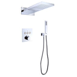 2-Spray Patterns Wall Mount Dual Shower Faucet Set for Bathroom, Shower Heads And Handheld Shower W105960164