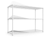 3 Tier Wire Shelving Unit, 1050 LBS NSF Height Adjustable Metal Garage Shelves, Heavy Duty W155091054