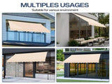 118.1"D x 47.2"W x"H Retractable Awning Khaki 21965272