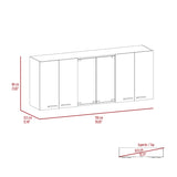 Yuma 150" Wall Cabinet, Two Close Cabinets, Two Open Shelves B128P148995