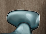 Masaccio Upholstery Airlift Adjustable Swivel Barstool with Chrome Base, Set of 2, Blue T2574P164833
