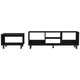 Eclipse Living Room Duo Set with TV Stand And Coffee Table with Steel Accents B070P173208