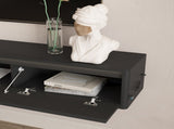 Floating TV Stand,Wall Mounted TV Shelf with Led Lights & Power Outlet,Fluted TV Cabinet for tv W1321P462645