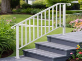 Outdoor 4 Level Iron Handrail Matte White 82162439