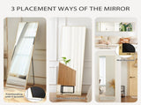 59"x16" Rectangle Full Length Mirror, Full Body Standing Mirror Floor Mirrors, Gold 62524784