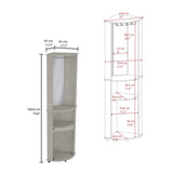Chicago Corner Bar Cabinet, Rack, Glass Door B070P173191