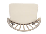 Outdoor Dining Chairs Set of 2, Acacia Wood Patio Chairs with Cream Washable Cushion,for Backyard, N762P389932K
