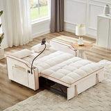 1 versatile foldable sofa bed in 3 lengths, modern sofa sofa sofa velvet pull-out bed, adjustable W2151127336