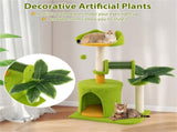 Cat Tree - 22LBS Capacity, Palm Tree Design with Self-Groomer & Scratching Posts 49377663