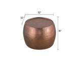 CT501 Modern Contemporary Round Aluminum material 32" Coffee Table, Farmhouse Table with Glossy Hand B009P298417