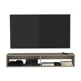 Warrior 59" Floating Tv Stand with Two open shelves, media compartments and cable management B070P224230