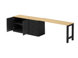 89.7''Wooden Sideboard with Extendable Table,Multifunctional Storage Cabinet with 2 Doors N711P334768O