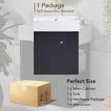 21.6 inch Modern Floating Bathroom Vanity with Ceramic Basin - Perfect for Small Bathrooms, N729P170388B