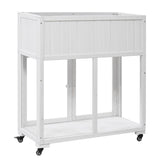 TOPMAX Patio 35.4''x17.7''x37.4'' Mini Wood Cold Frame, Compact 2 Doors Garden Greenhouse with N717P229026K
