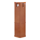 Corner Curio Cabinet with 5 Shelves and Lighting System, Oak W1693P183979