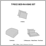 Twin Stripe Comforter Set with Bed Sheets B03599092