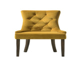 Farren Yellow Velvet & Espresso Finish Side Chair B2726P264599