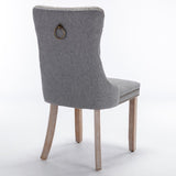 ZNTS Nikki Collection Modern, High-end Tufted Solid Wood Contemporary Flax Upholstered Linen Dining Chair W114368384