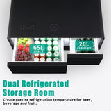 Modern Smart Coffee Table with Built-in Fridge, Bluetooth Speaker, Wireless Charging, Touch Control W1172P175395